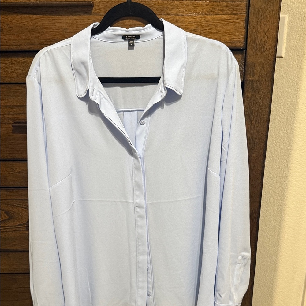 Express Women's Light Blue Blouse
